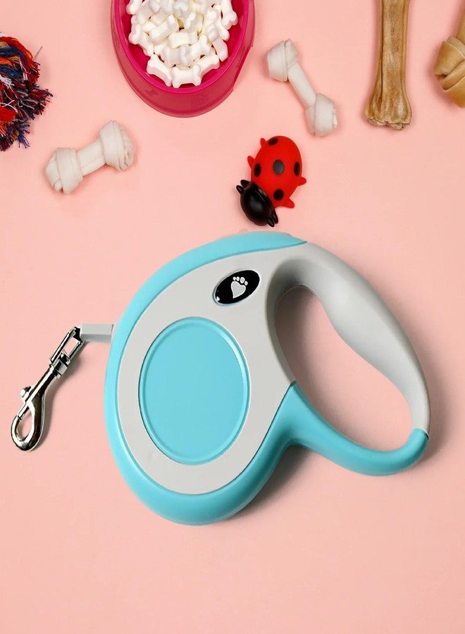 VXI Retractable Dog Leash with Ergonomic Handle, 5m Length, Blue and Grey - Image 2